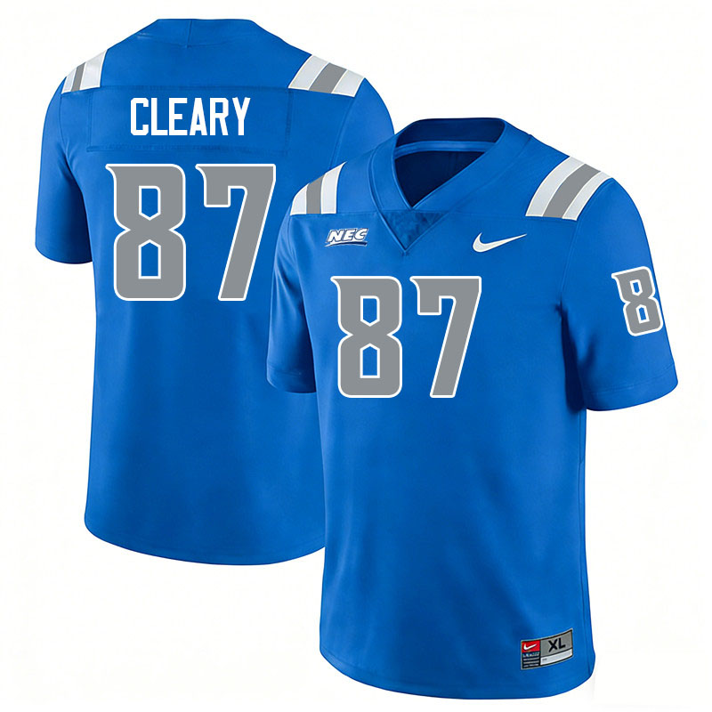 Central Connecticut Blue Devils #87 Peter Cleary College Football Jerseys,Uniforms-Blue